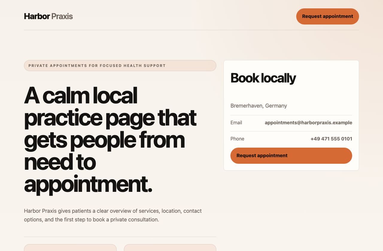Local service template preview